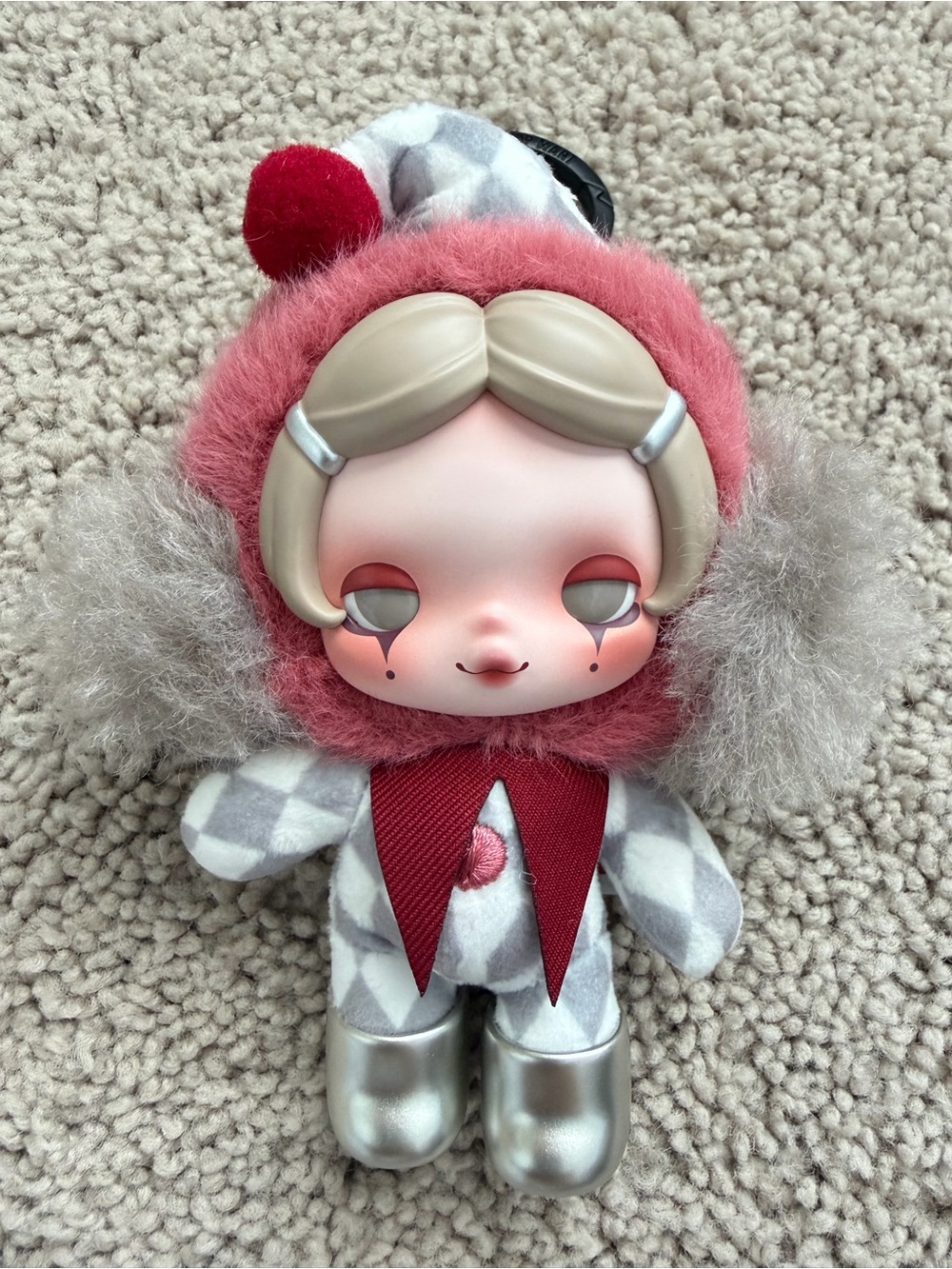 Authentic POP MART Skullpanda Off Mode Mask‑Off Plush Keychain